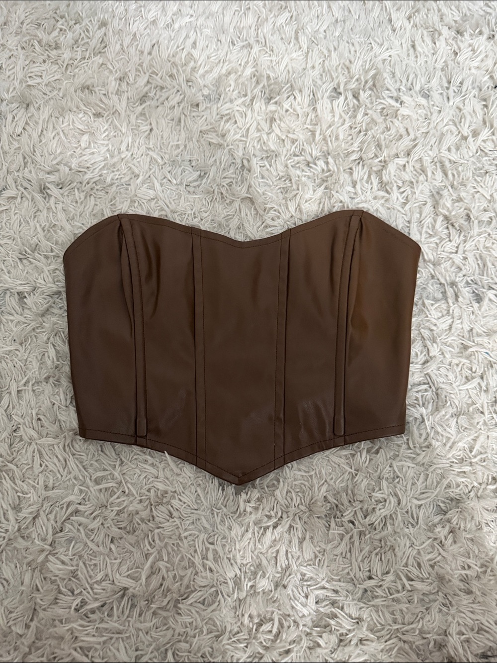 Princess Polly Brown Strapless Corset Top